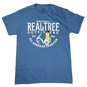 REALTREE Blue T Shirt w Short Sleeves